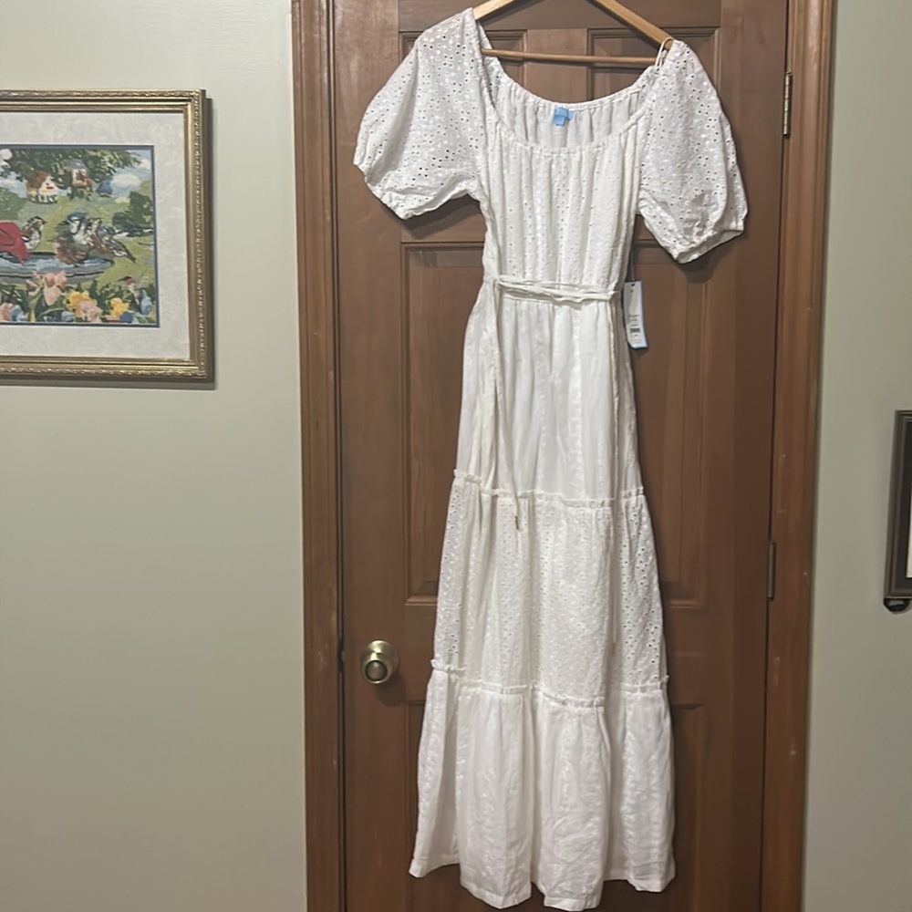 Draper James White Eyelet Maxi Dress - Picture 2 of 7